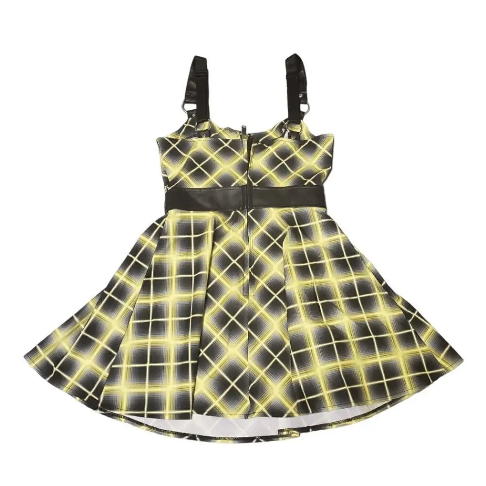 Dolls Kill Widow Club Rave Electric Yellow Party Dress - Size XS, S - Picture 2 of 2